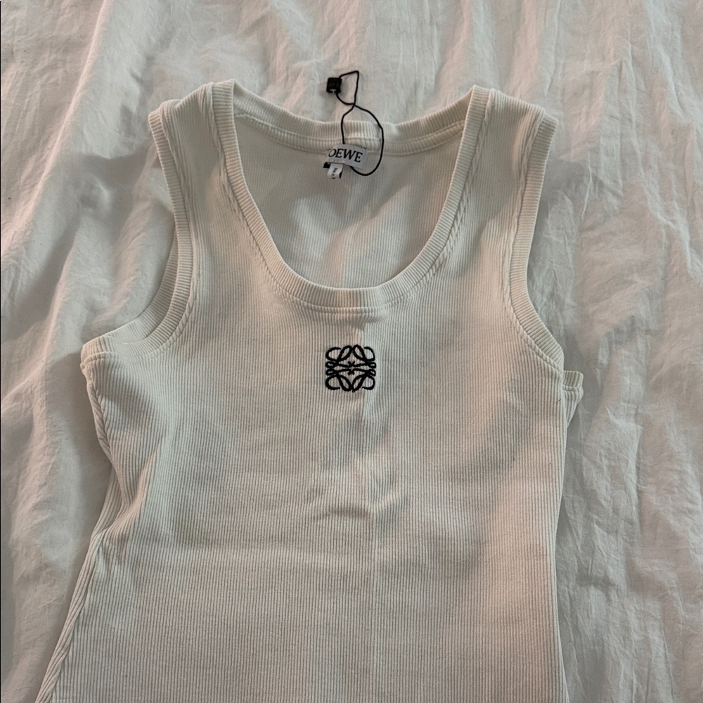 Loewe Women's White Tank Top with Logo